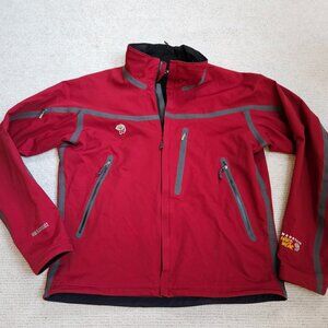 Mountain Hardwear Conduit Softshell Jacket Red Maroon Large L Outdoor Pockets
